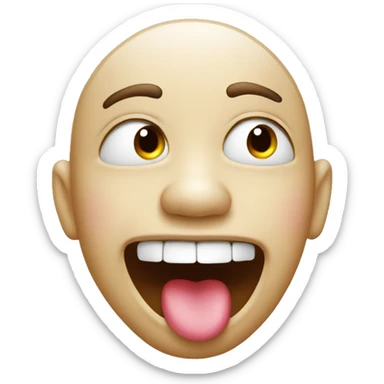 Face emoji licking its lips  sticker