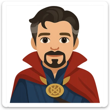 twitter emoji style doctor strange portrayed by benedict cumberbatch  sticker