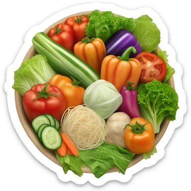Vegetable salad sticker