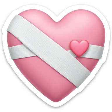 Realiza este emoji: 💗 con una venda al rededor sticker