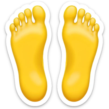 Feet yellow emoji sticker