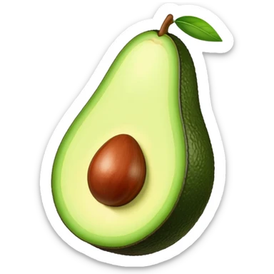 Aguacate con labios grandes  sticker