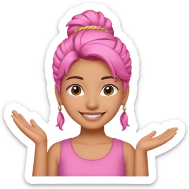 an ios genmoji for a cute indian bratz girl sticker