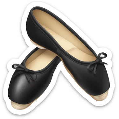 Black pointe shoes sticker