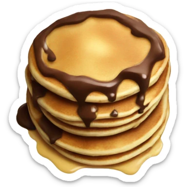 Pancakes with chocolate  sticker