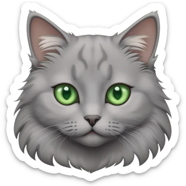 Lovely cat gray sticker
