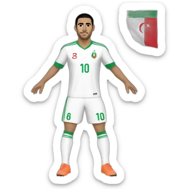 zineddine zidan with algeria kit sticker