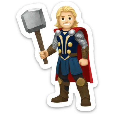 Thor waving his hand sticker