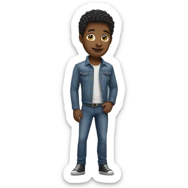 An adult in jeans sticker