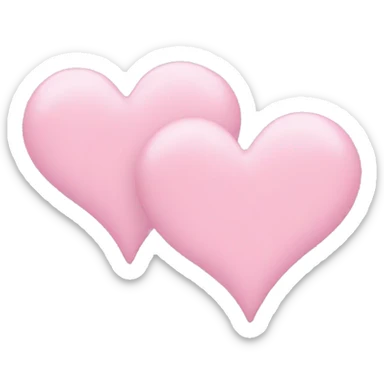 Two light pink hearts sticker