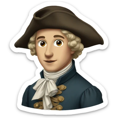 18th century Swiss young man sticker