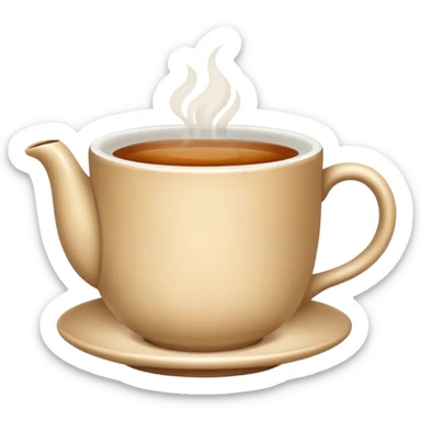 steaming cup of tea sticker