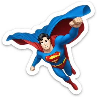 superman flying emoji sticker
