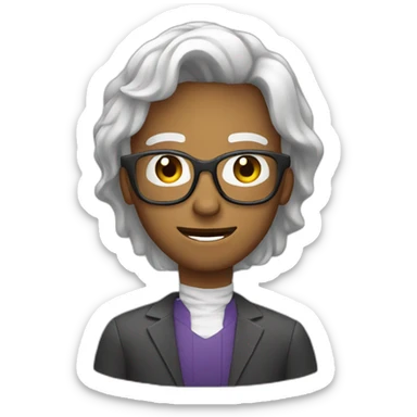 persona usando un celular sticker