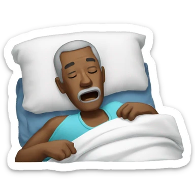 Old black man sleeping and snoring sticker