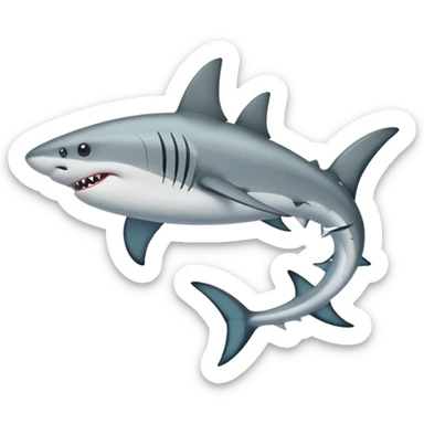 Tiburón con piernas y zapatos sticker