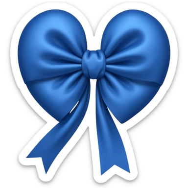 Dark blue heart and bow sticker
