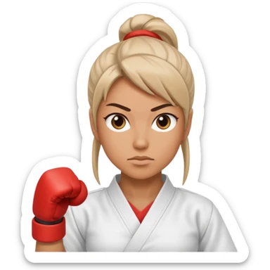 karate lady sticker