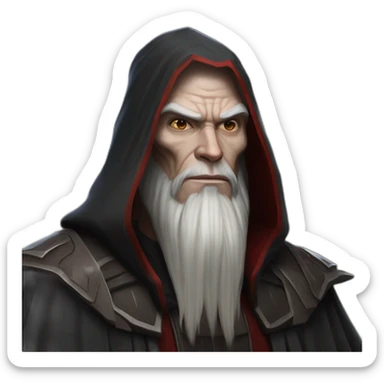hyperrealist sith jedi in world of warcraft sticker