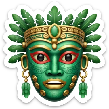  Mayan mask  sticker