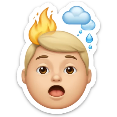 Farting person sticker