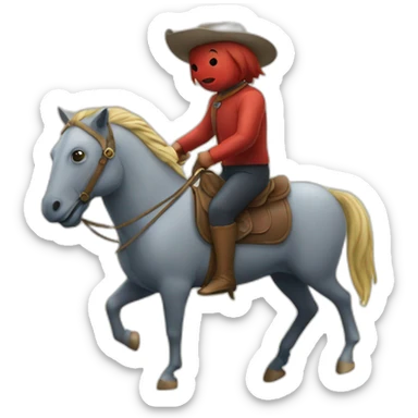 mite riding a horse sticker