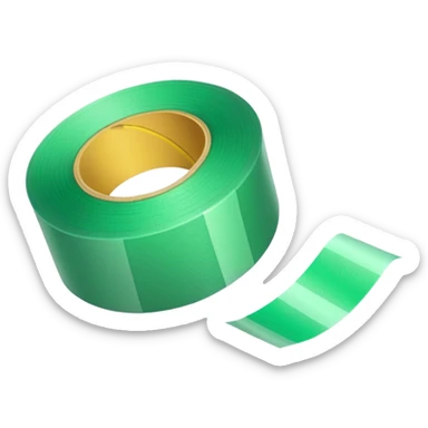 make light Green wide tape rolling on the floor sticker