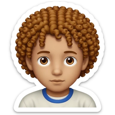 Curly, dominican boy, Phototype III sticker