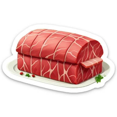 surrealist spam art meat french countryside landscape  sticker
