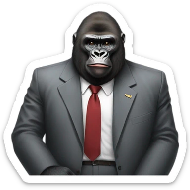 Gorilla meeting Kim yong un sticker