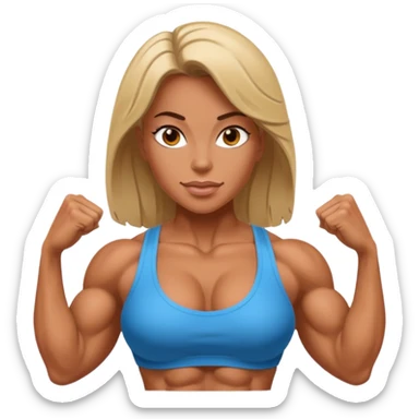 Bodybuilding woman sticker