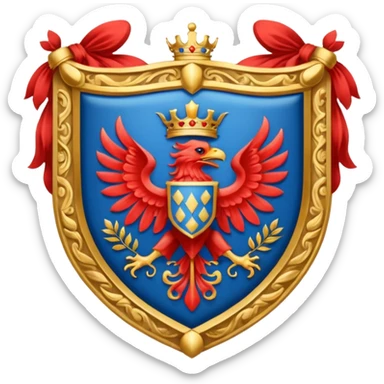 Layout coat of arms shield sticker