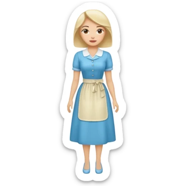 ligth woman housewife clothes full body  sticker