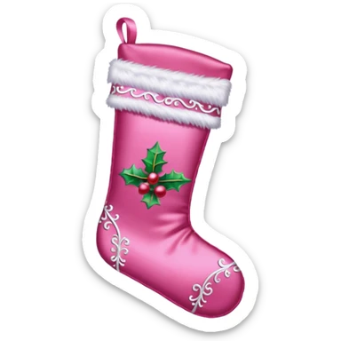 Pink cosmetic Christmas sticker