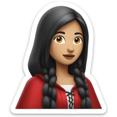 red-ridding-hood--long-straight-black-hair-with-white-streak-hair sticker