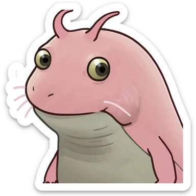 Axolotl in a fish tank sticker