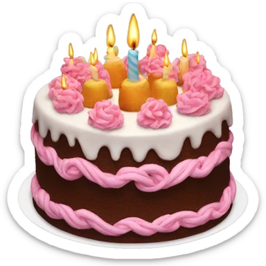 Birthday cake huge sticker