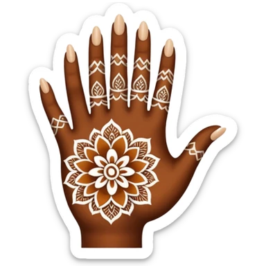 Henna hand sticker