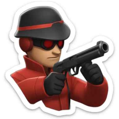 Team fortress 2 red spy sticker