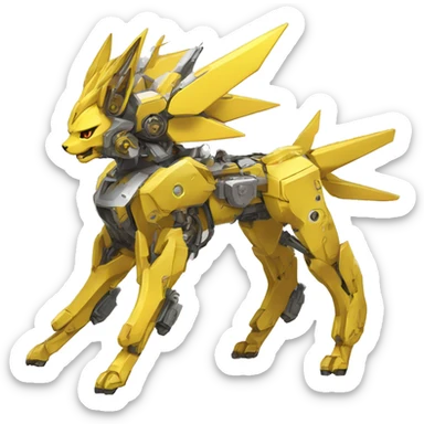 Futuristic mechanical Jolteon-mecha full body sticker