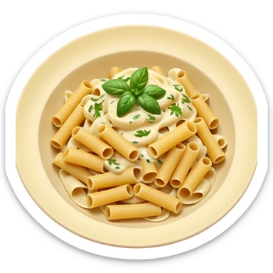 Pasta with cream sauce sticker
