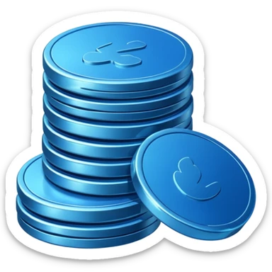 blue coins credit package sticker