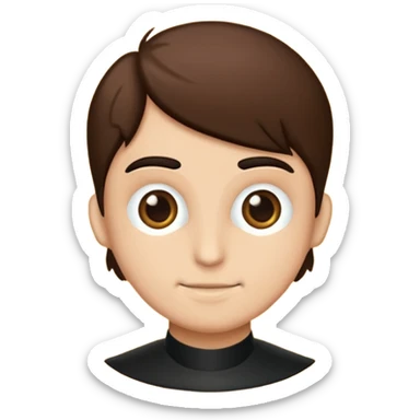 Kat saçlı gözlüklü siyah saçlı bir kiz sticker