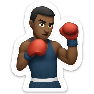 A boxer punching sticker
