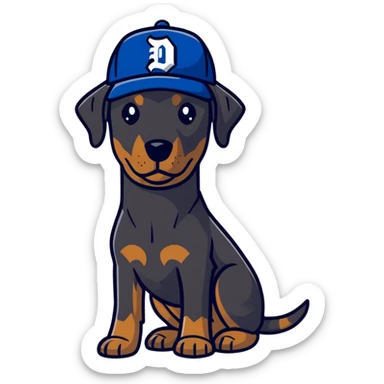 BROWN EUROPEAN DOBERMAN DODGER FAN sticker