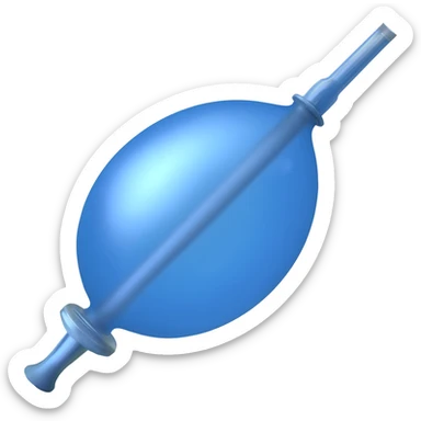 blue cardiovascular PTCA sticker