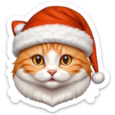Cat with Christmas clothes  sticker