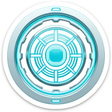  White And Cyan Cyber Aesthetic Deco sticker