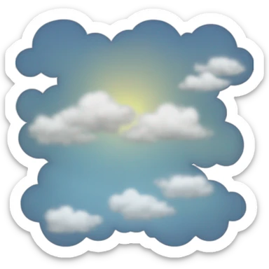 Plain with clouds sticker