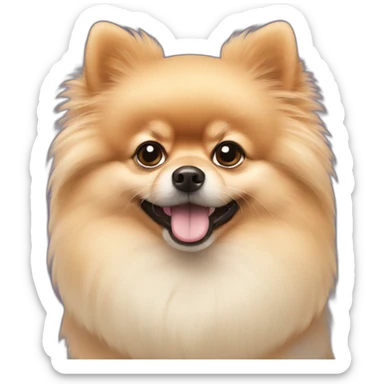 pomeranian with alopecia sticker